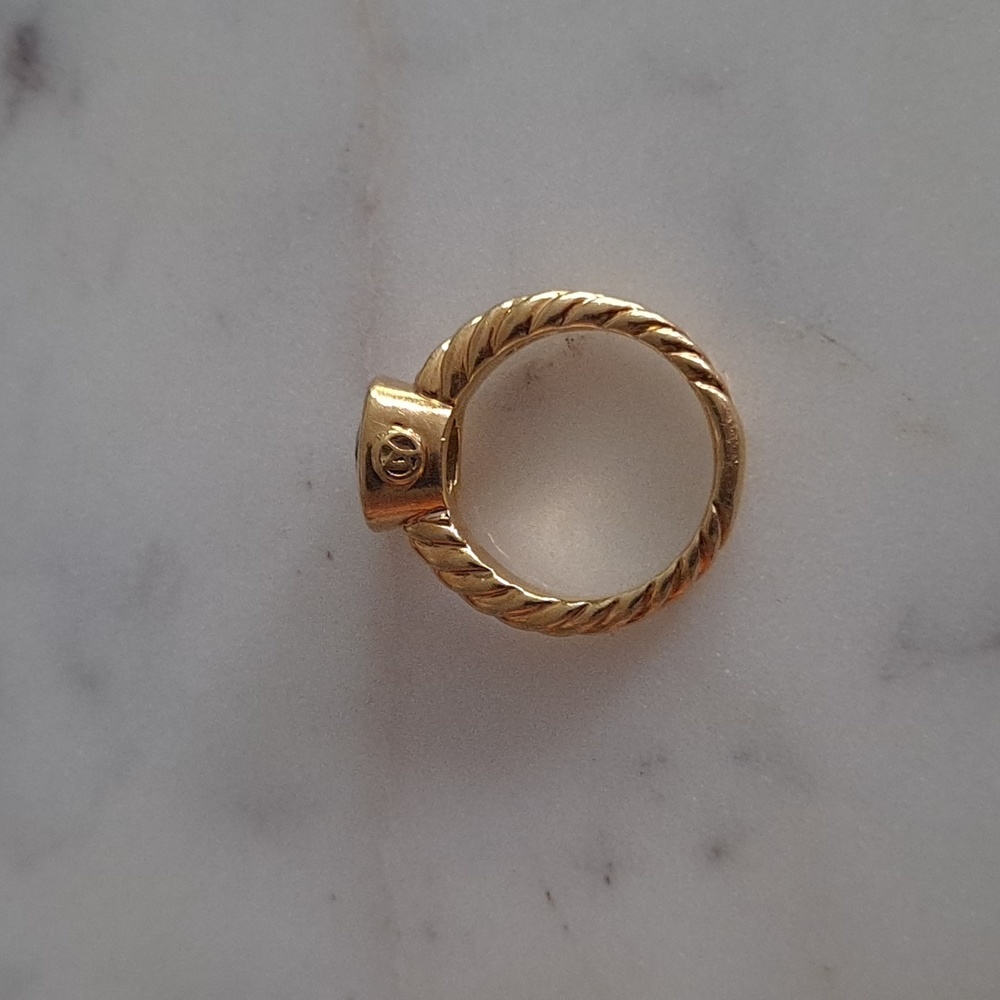 Vintage David Yurman 18K gold and peridot ring - Picture 2 of 16